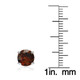 Austrian Crystal Sterling Silver Garnet 6mm Round Stud Earrings product