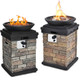 Propane Fire Bowl with Lava Rocks, Electronics Starter & Weather Cover product