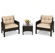 Cushioned Rattan 3-Piece Patio Furniture Set product