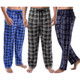 Men's Ultra-Soft Micro Fleece Plaid Pajama Pants Lounge Sleep Bottoms (3-Pack) product