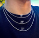 Italian 2mm Solid 925 Sterling Silver Diamond-Cut Rope Chain Necklace product