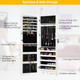 Mounted Mirror Jewelry Cabinet Organizer with LED Light product