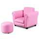 Kids' Pink Sofa Armrest Chair Couch with Ottoman product
