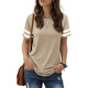 Women's Short-Sleeve Varsity Stripe Casual Summer Top product