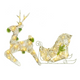 Pre-Lit 2-Piece Reindeer & Sleigh Christmas Décor Set product