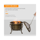 Outdoor Fire Pit Patio Heater with BBQ Grill, Screen Cover, Fire Poker product