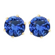 Round Yellow and White Gold Tanzanite Stud Earrings (2-Pair) product