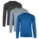 Men's Moisture-Wicking Long Sleeve Performance Tagless Tee (3-Pack) product