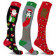 Holiday Fun and Christmas Knee-High Compression Socks (3-Pair) product