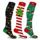 Holiday Fun and Christmas Knee-High Compression Socks (3-Pair) product