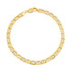 Italian 10K Gold Mariner Hollow Link Chain Bracelet product