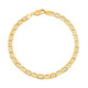 Italian 10K Gold Mariner Hollow Link Chain Bracelet product