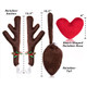 Car Reindeer Antlers, Heart Nose, And Tail With Led Lights product