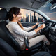 Zone Tech Shiny Diamond Steering Wheel Cover with PU Leather Backing product