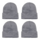 Unisex Solid Color Warm Beanie Hats (4-Pack) product