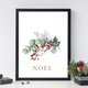 'Noel' Christmas Art with Mistletoe Print product