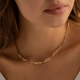 18K-Gold-Plated 4.8mm Sterling Silver Paperclip Chain Necklace product