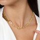 18K-Gold-Plated 4mm Sterling Silver Paperclip Chain Necklace product