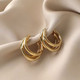 Triple Chunky Hoop 14K-Gold-Plated Earrings with Gift Pouch product