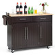 Wood Top Rolling Kitchen Island Cart product