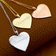 Personalized 18K-Gold-Plated Heart Necklaces product