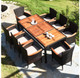 Rattan and Acacia Wood 9-Piece Dining Set for Patios product