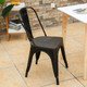 Goplus® Tolix Style Metal Dining Side Chair with Elm Wood (Set of 4) product