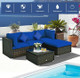 Rattan 5-Piece Conversation Sectional Set product