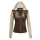 Lock & Love Faux Leather Full-Zip Hoodie Sweatshirt Jacket product