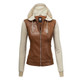 Lock & Love Faux Leather Full-Zip Hoodie Sweatshirt Jacket product