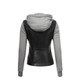 Lock & Love Faux Leather Full-Zip Hoodie Sweatshirt Jacket product