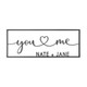 Personalized 'You - Me' Metal Sign product