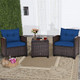 3-Piece Rattan Patio Furniture Set with Table product