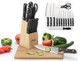Cheer Collection 13-Piece Stainless Steel Knife Set with Wooden Block product