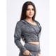 Women's Fitted Athletic Zip-up Crop Hoodie Jacket product