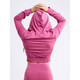 Women's Fitted Athletic Zip-up Crop Hoodie Jacket product