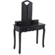 Tri-Folding Mirror Vanity Table Set with Stool product