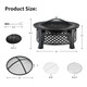 32'' Round Fire Pit Set with Rain Cover, BBQ Grill, Log Grate, and Poker product