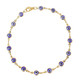 18K-Gold Plated Crystal Evil Eye Anklet product