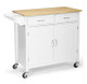 Modern Rolling Wood Top Kitchen Island Cart product