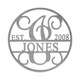 Personalized 15-Inch Established Circle Monogram Name Date Metal Sign product
