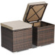 Patio Rattan Ottomans with Hidden Storage Space (Set of 2) product