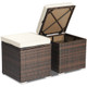 Patio Rattan Ottomans with Hidden Storage Space (Set of 2) product