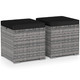 Patio Rattan Ottomans with Hidden Storage Space (Set of 2) product