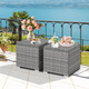 Patio Rattan Ottomans with Hidden Storage Space (Set of 2) product
