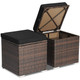 Patio Rattan Ottomans with Hidden Storage Space (Set of 2) product