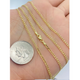 14K Solid Yellow Gold 3mm Cuban Chain Necklace product