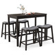 5-Piece Counter Height Table & Upholstered Stools product