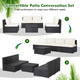 5-Piece Patio Rattan Wicker Furniture Conversation Set product