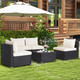 5-Piece Patio Rattan Wicker Furniture Conversation Set product